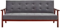 Schlafsofa dunkelgrau Samt