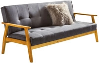 Schlafsofa dunkelgrau Webstoff