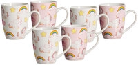 Ritzenhoff & Breker Kaffeebecher UNICORN 6er Set wei&szlig;/ rosa