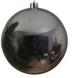 Weihnachtskugel GLANZ XL 20 cm silberfarbig