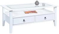 Couchtisch MAX 115x45x60 cm Massivholz Kiefer wei&szlig;