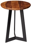 Beistelltisch rund 35 cm schwarz/ Sheesham