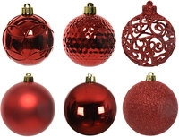 Weihnachtskugeln MIX 37-teilig rot