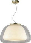 nordlux Pendelleuchte JELLY Glas &Oslash; 39 cm Goldfarbig/Klar-Wei&szlig;