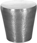 Beistelltisch rund 40 cm Silberfarbig