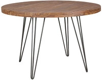 Esstisch 120 cm braun/ schwarz
