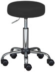Hocker DIETER schwarz 33 x 50-66 x 33 cm