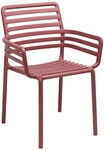 NARDI Stapelstuhl Garten DOGA AL 2er Set marsala
