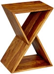 Beistelltisch Sheesham Massivholz 60 x 43 x 30 cm Braun