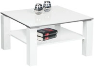 Couchtisch LENA 75 x 75 x 45 cm wei&szlig;