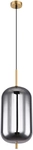 GLOBO Retrofit Pendelleuchte BLACKY 1-flg messingfarbig /rauchfarbig