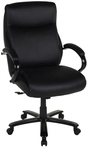B&uuml;rostuhl LUIGI Kunstleder Taschenfederkern 76 x 72 x 115&ndash;123 cm Schwarz