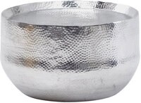 CASAVANTI Couchtisch rund 60 x 35 cm Metall Silberfarbig