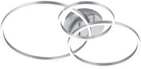 TRIO LED Deckenlampe WINONA 60 x 78 cm silberfarbig
