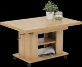 Funktionscouchtisch JAKOB 90 (142) x 60 cm Artisan-Eiche-Dekor