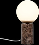 nordlux Tischlampe LILLY MARBLE Marmor/Glas &Oslash; 15 cm Braun/Wei&szlig;