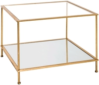 Beistelltisch 60 x 60 cm Glas/goldfarbig