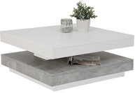Couchtisch ANDY 67 x 67 cm wei&szlig; /Betonoptik