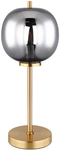 GLOBO Retrofit Tischlampe BLACKY 45 cm messingfarbig /rauchfarbig