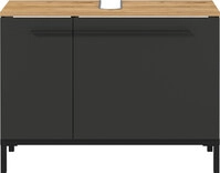 Waschbeckenunterschrank YONKERS 80 x 59 cm Graphit/ Navarra Eiche