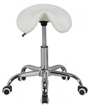 B&uuml;rohocker 60 x 60 cm wei&szlig; silber