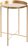 Beistelltisch 39 x 39 cm goldfarbig