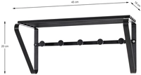 Wandgarderobe 45 x 20 cm Schwarz