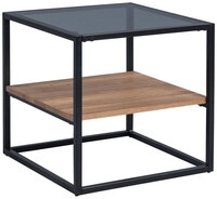 Beistelltisch 50 x 50 x 50 cm Metall schwarz