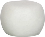 Couchtisch PEBBLE 50x50 cm rund Betonoptik Wei&szlig;