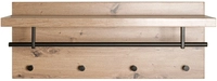 Wandgarderobe PARMA5 Eiche-Dekor/schwarz 75 x 30 cm
