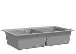 vidaXL Doppelbecken Granitsp&uuml;le Einbausp&uuml;le K&uuml;chensp&uuml;le Sp&uuml;lbecken 860 x 510mm