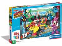 Clementoni 27984 Supercolor Mickey and the Roadster Racers – Puzzle 104 Teile ab 6