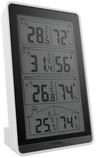 Technoline WS 7060 Temperaturstation, inkl. 3 Sensoren, wei&szlig;/schwarz, 8.2 x 4.1 x