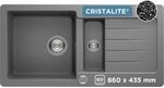SCHOCK K&uuml;chensp&uuml;le Typos D-150S Croma 86x43,5 cm | Granitsp&uuml;le aus CRISTALITE