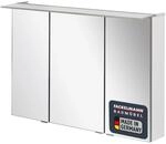 FACKELMANN B.PERFEKT LED Spiegelschrank 100 cm, Wei&szlig; Hochglanz,...