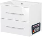FACKELMANN B.Clever Waschtischunterschrank mit Gussbecken, 60 x 51 x 46 cm, Korpus
