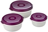 Emsa 508455 Micro Family 3er Pack 0.5 / 1.0 / 1.5 L wei&szlig; / brombeer