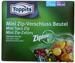 Toppits Ziploc Mini Zip-Verschlu&szlig;beutel Sortimentsbox (20 x 150 ml, 20 x 380 ml) -