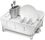 simplehuman KT1104 kompaktes Abtropfgestell, wei&szlig;er Kunststoff, 5 Jahre Garantie