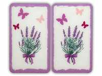 Herdabdeckplatte Universal Lavendel-Bouquet 2er Set