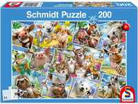 Schmidt Spiele 56294 Animal,Elephant,Mouse Kinderpuzzle, Tierische Selfies, 200