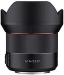 Samyang 8008 AF 14mm F2,8 EF f&uuml;r Canon EF Objektiv I Weitwinkel mit 116,6&deg;