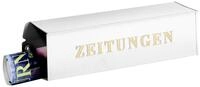 Burg-W&auml;chter Zeitungsrolle mit Metall-Seitendeckel, Briefkastenerg&auml;nzung, Eckig,