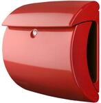 BURG-W&Auml;CHTER Briefkasten mit integriertem Zeitungsfach, Klavierlack Optik, A4