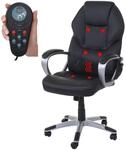 Mendler Massage-B&uuml;rostuhl HWC-A69, Drehstuhl Chefsessel, Heizfunktion