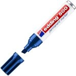 edding 500 Permanentmarker - blau - 1 Stift - Keil-Spitze 2-7 mm - wasserfest,