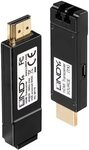 LINDY HDMI Extender 4K LWL 300m, Duplex LC Multimode 50/125 OM3, (nicht enthalten)