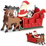 Spielwerk&reg; Wiederverwendbarer Adventskalender Schlitten zum Bef&uuml;llen 24...