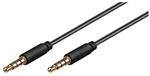 goobay Klinkenkabel 1.5m, 4-poliges AUX Kabel, 3.5mm Stecker auf Stecker, f&uuml;r