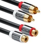 deleyCON 7,5m Cinch RCA Stereo Audio Verl&auml;ngerungskabel - 2x Stecker zu 2x Buchse -